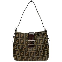 ◆◆ FENDI フェンディ マンマバゲット ショルダーバッグ 肩掛け ズッカ 234826727-008 ブラウン Bランク