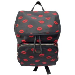 ◆◆ Kate Spade ケイトスペード バッグ リュック ナイロン キスマーク K5510 Aランク