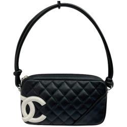 ◆◆ CHANEL シャネル ワンショルダー ハンドポーチ カンボンライン 8967129 ブラック Bランク