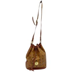 ◆◆ MCM エムシーエム ショルダーバッグ 巾着型 ヴィセトス柄 ブラウン Cランク