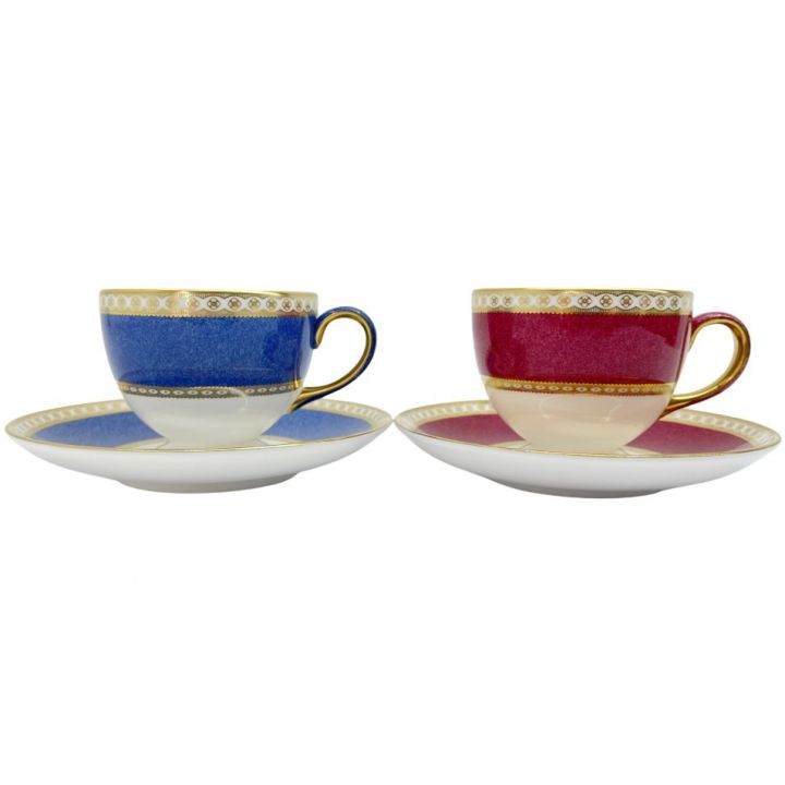 Wedgwood ウェッジウッド カップ&ソーサー ユーランダー パウダールビー パウダーブルー 2客セット｜中古｜なんでもリサイクルビッグバン