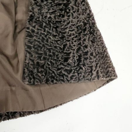  岩さき IWASAKI 毛皮コート ロングコート 腕襟ファー レディース アウター 冬物  焦げ茶