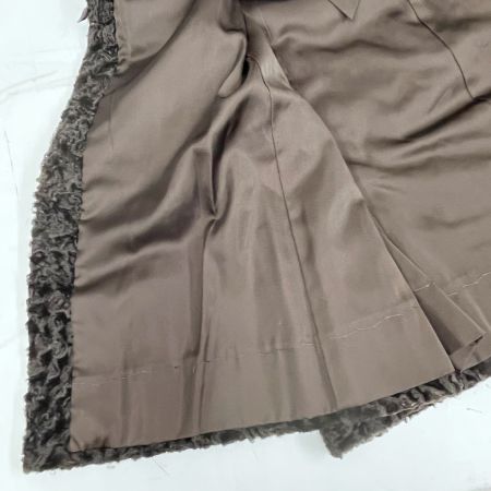  岩さき IWASAKI 毛皮コート ロングコート 腕襟ファー レディース アウター 冬物  焦げ茶