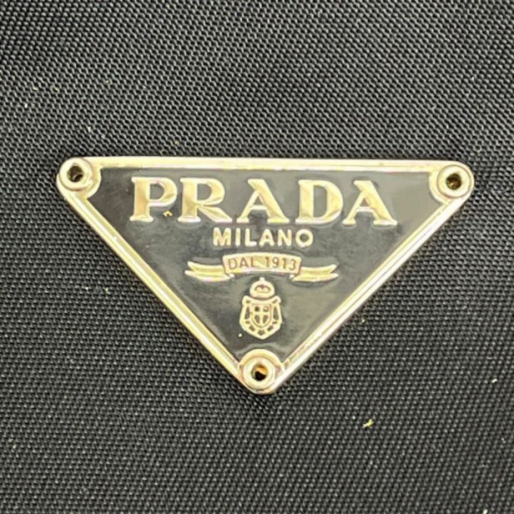 PRADA プラダ ワンハンドルポーチ ミニバッグ ナイロン 三角プレート MV515 ブラック｜中古｜なんでもリサイクルビッグバン