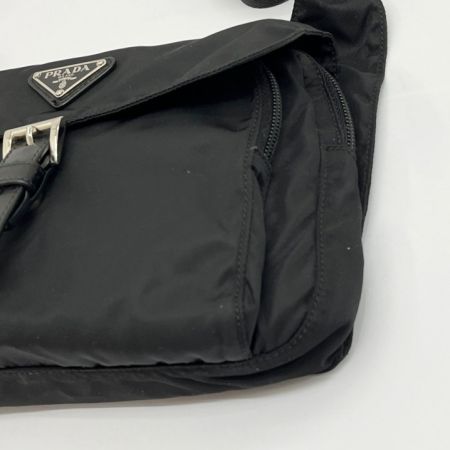  PRADA プラダ ショルダーバッグ ナイロン 三角プレート BT0521 ブラック