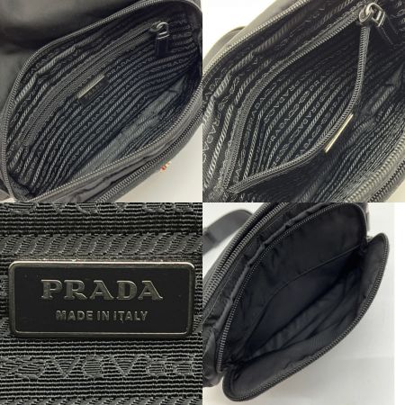  PRADA プラダ ショルダーバッグ ナイロン 三角プレート BT0521 ブラック