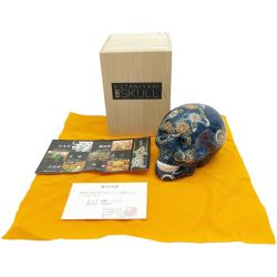 ◆◆ kutaniyaki 九谷焼 インテリア小物 髑髏～SKULL～ 青系 Aランク