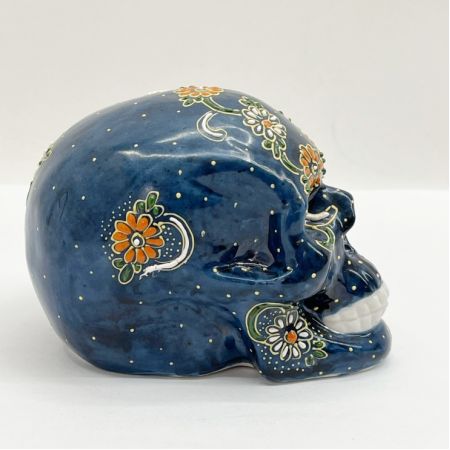  kutaniyaki 九谷焼 インテリア小物 髑髏～SKULL～ 青系