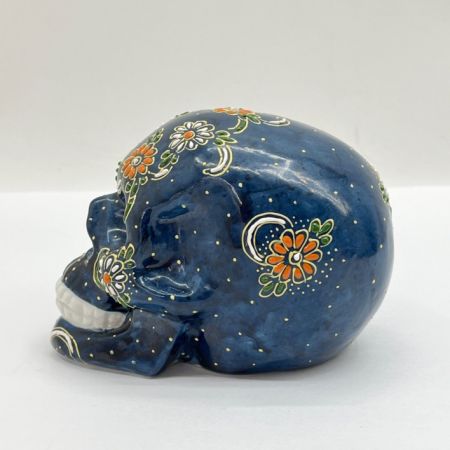  kutaniyaki 九谷焼 インテリア小物 髑髏～SKULL～ 青系