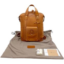 ◆◆ ITAGAKI レザーバッグ リュック あぶみリュック 大 キャメル Bランク