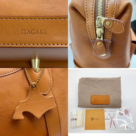  ITAGAKI レザーバッグ リュック あぶみリュック 大 キャメル
