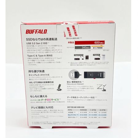  BUFFALO バッファロー 外付けスティックSSD　1.0TB SSD-SCT1.0U3-BA