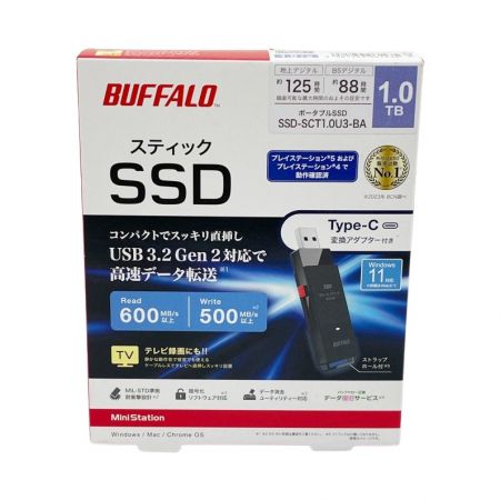  BUFFALO バッファロー 外付けスティックSSD　1.0TB SSD-SCT1.0U3-BA