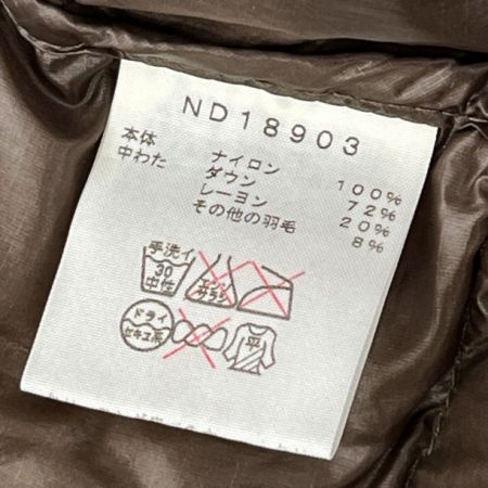  THE NORTH FACE ザノースフェイス ダウンジャケット ナイロン SIZE XL ND18903 ブラウン