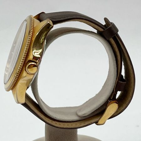  FOSSIL フォッシル クオーツ 腕時計 セシール デイデイト 741607 ゴールド x ブラウン