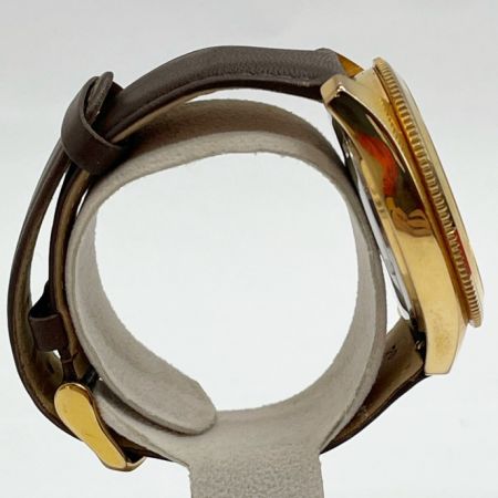  FOSSIL フォッシル クオーツ 腕時計 セシール デイデイト 741607 ゴールド x ブラウン