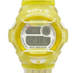 ◆◆ CASIO カシオ 腕時計 Baby-G Reef クォーツ ライトイエロー R8.1月電池交換済 BG-370 Bランク