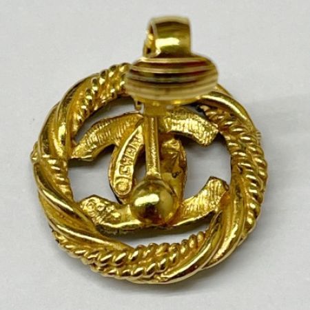  CHANEL シャネル イヤリング ココマーク ヴィンテージ 丸型 メッキ ココマークオールド品 ゴールド