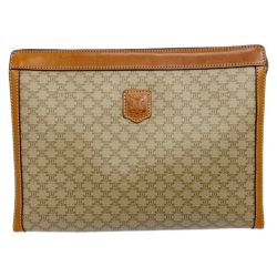 ◆◆ CELINE セリーヌ クラッチバッグ セカンドバッグ マカダム M90 ブラウン Bランク