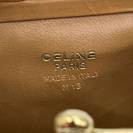  CELINE セリーヌ がま口財布 CELINE マカダム コインケース M18 ベージュ