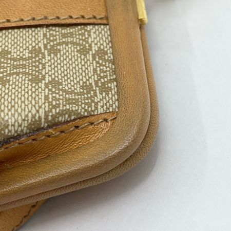  CELINE セリーヌ がま口財布 CELINE マカダム コインケース M18 ベージュ