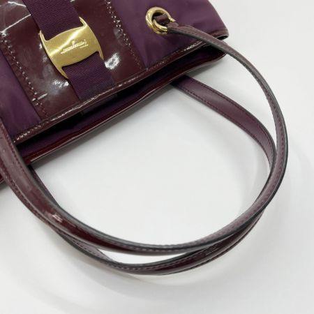  Salvatore Ferragamo サルヴァトーレフェラガモ ヴァラ リボン トートバッグ ナイロン FJ-21 E166 インディゴ