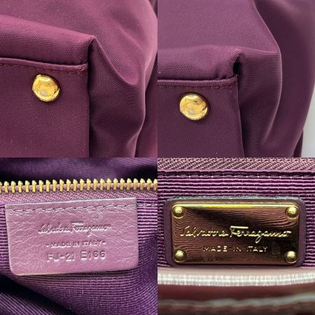  Salvatore Ferragamo サルヴァトーレフェラガモ ヴァラ リボン トートバッグ ナイロン FJ-21 E166 インディゴ