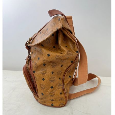  MCM エムシーエム バッグ リュック ヴィセトス柄 ゴールドプレート ブラウン