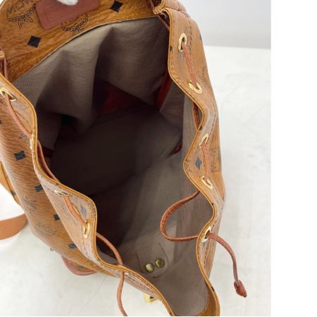  MCM エムシーエム バッグ リュック ヴィセトス柄 ゴールドプレート ブラウン