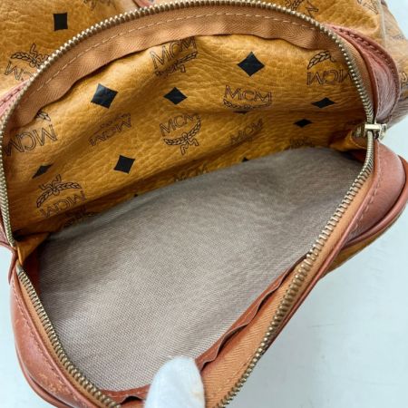  MCM エムシーエム バッグ リュック ヴィセトス柄 ゴールドプレート ブラウン