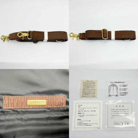   PROVENZANO プロヴェンザノ リュックサック バックパック シマカモシカ革 ブラック