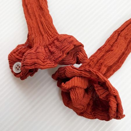  ISSEY MIYAKE イッセイミヤケ プリーツ加工 シャツ me MI53FJ121 オレンジ