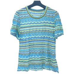 ◆◆ ISSEY MIYAKE イッセイミヤケ HAAT HEART 半袖カットソー サイズ2 HA01KJ375 スカイブルー Bランク