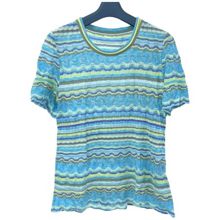  ISSEY MIYAKE イッセイミヤケ HAAT HEART 半袖カットソー サイズ2 HA01KJ375 スカイブルー