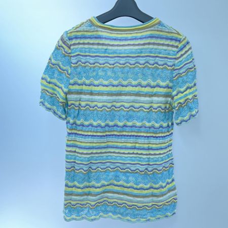  ISSEY MIYAKE イッセイミヤケ HAAT HEART 半袖カットソー サイズ2 HA01KJ375 スカイブルー