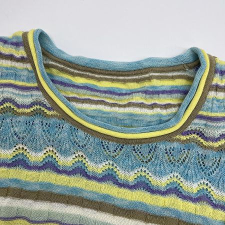  ISSEY MIYAKE イッセイミヤケ HAAT HEART 半袖カットソー サイズ2 HA01KJ375 スカイブルー