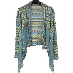 ◆◆ ISSEY MIYAKE イッセイミヤケ カーディガン  HAAT HEART 2 HA01KJ377 スカイブルー Bランク