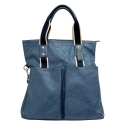 ◆◆ COACH コーチ ショルダーバッグ F70558 ブルー Cランク