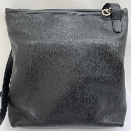  Longchamp ロンシャン ショルダーバッグ レザー ブラック
