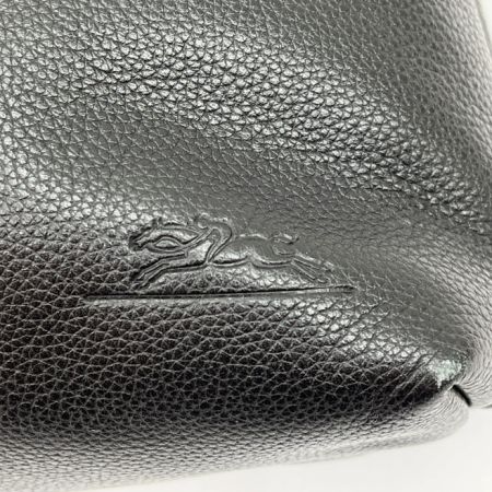  Longchamp ロンシャン ショルダーバッグ レザー ブラック