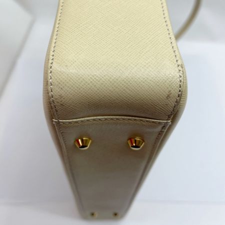  BURBERRY バーバリー ハンドバッグ ロゴプレート 中チェック ヴィンテージ 四角形 アイボリー