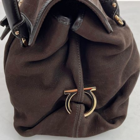  Salvatore Ferragamo サルヴァトーレフェラガモ バッグ トートバッグ 肩掛け ガンチーニ ブラウン