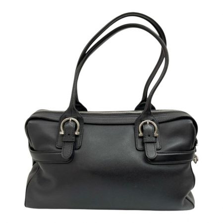  Ferragamo フェラガモ ハンドバッグ  トートバッグ ファスナー持ち手部分欠損 FZ-21 7329 ブラック