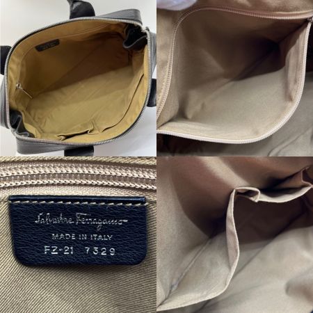  Ferragamo フェラガモ ハンドバッグ  トートバッグ ファスナー持ち手部分欠損 FZ-21 7329 ブラック