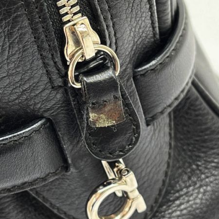  Ferragamo フェラガモ ハンドバッグ  トートバッグ ファスナー持ち手部分欠損 FZ-21 7329 ブラック