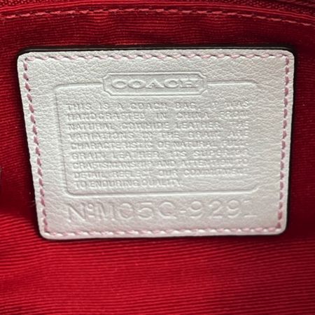  COACH コーチ ハンドバッグ ミニバッグ ポーチ 花 レザー×スエード 9291 白/花
