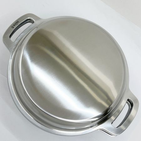  KING キング  KING無水鍋 20 両手鍋 20cm 無水調理 ガス・IH対応 シルバー
