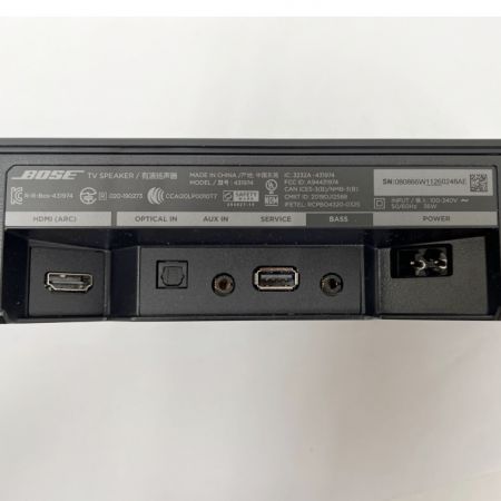 BOSE ボーズ スピーカー TV SPEAKER サウンドバー 431974 ブラック
