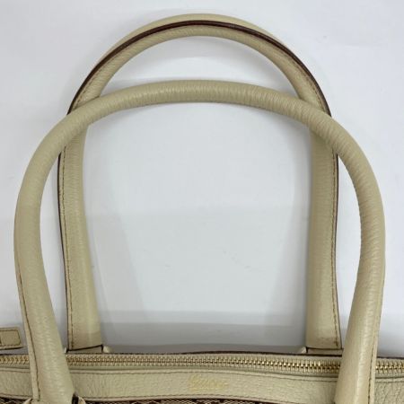  GUCCI グッチ ミニボストンバッグ ハンドバッグ GGキャンバス 130942.1781 アイボリー×ブラウン x ブラウン