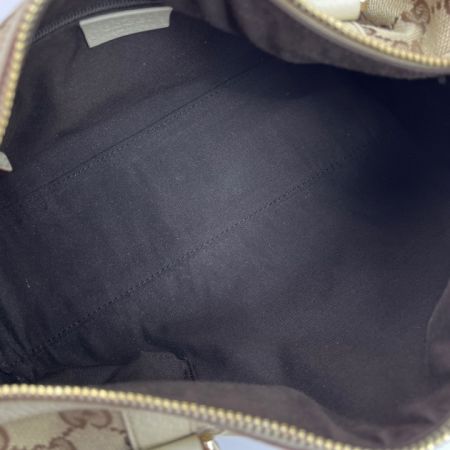  GUCCI グッチ ミニボストンバッグ ハンドバッグ GGキャンバス 130942.1781 アイボリー×ブラウン x ブラウン